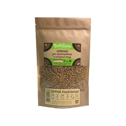 Пшеница отборная для проращивания «ПроРостки», 500 гр. от производителя ООО «Амальгама» купить в интернет-магазине «Зеленщик».