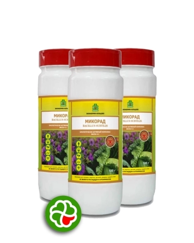 Микорад BACSU 4.1, Bacillus subtilis, 500 гр. (3 шт.) от производителя ООО «Биофабрика Кольцово» купить в интернет-магазине «Зеленщик».
