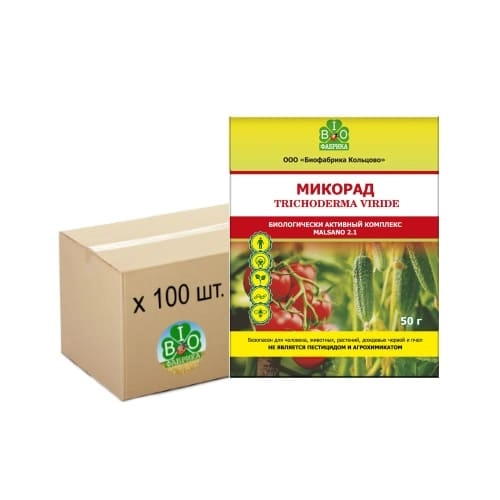 Микорад MALSANO 2.1 БАК с грибом Trichoderma viride 50 гр. (100 шт.) от производителя ООО «Биофабрика Кольцово» купить в интернет-магазине «Зеленщик».