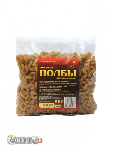 Макаронные изделия из полбы (рожки), 400 гр. от производителя ООО «Рондапродукт» купить в интернет-магазине «Зеленщик».